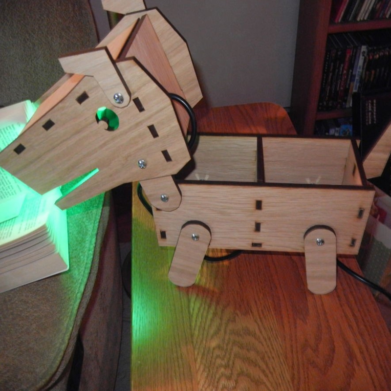 طرح چراغ خواب چوبی مناسب برای استفاده در دستگاه های cnc چوب و cnc لیزر - laser cut wooden dog lamp cdr file