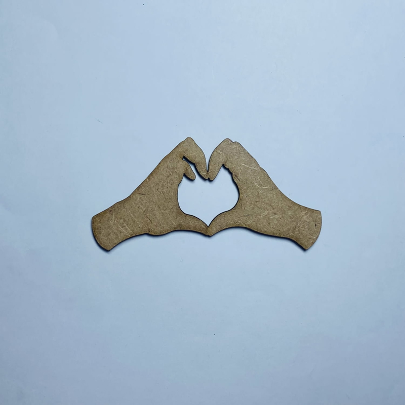 طرح چوب طرح قلب مناسب برای استفاده در دستگاه های cnc چوب و cnc لیزر - laser cut unfinished wood heart hands shape craft cdr file