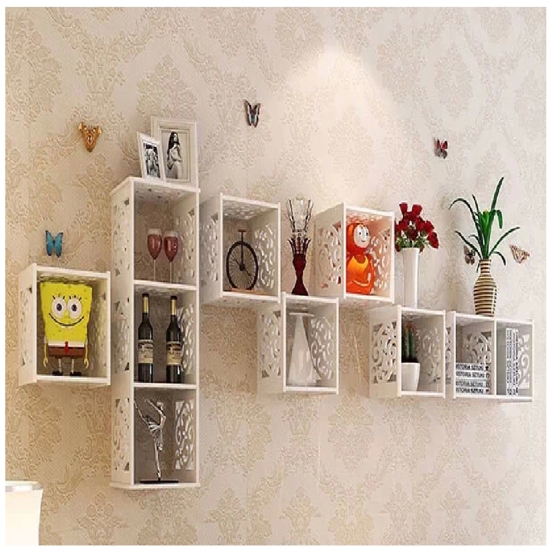 طرح قفسه دیواری تلویزیون اتاق نشیمن مناسب برای استفاده در دستگاه های cnc چوب و cnc لیزر - laser cut wall shelf tv cabinet living room cdr file