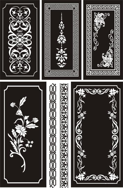 طرح فایل ai طرح های تزئینی مناسب برای استفاده در دستگاه های cnc چوب و cnc لیزر - ornamental designs ai file