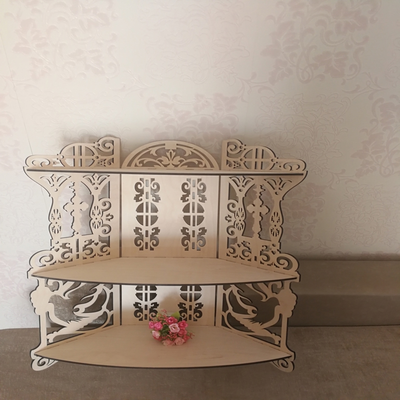 طرح قفسه چوبی طرح خانه مناسب برای استفاده در دستگاه های cnc چوب و cnc لیزر - laser cut home iconostasis wooden shelf cdr file