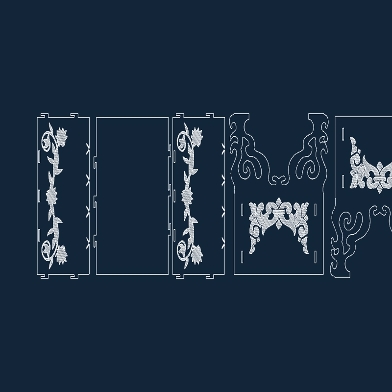 طرح تزئینات مناسب برای استفاده در دستگاه های cnc چوب و cnc لیزر - decoration dxf file