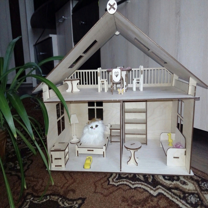 طرح مبلمان خانه عروسک مناسب برای استفاده در دستگاه های cnc چوب و cnc لیزر - laser cut dolls house furniture cdr file