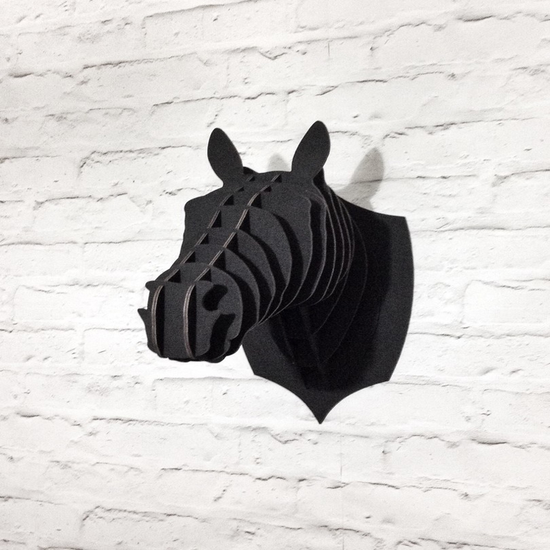 طرح سر اسب مناسب برای استفاده در دستگاه های cnc چوب و cnc لیزر - laser cut horse trophy head cdr file