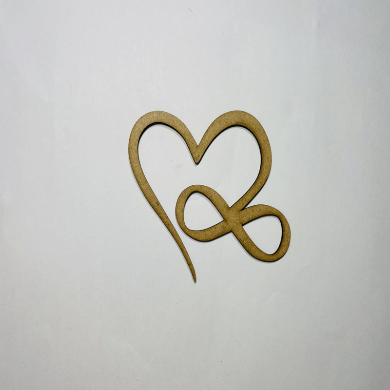 طرح قلب چوبی مناسب برای استفاده در دستگاه های cnc چوب و cnc لیزر - laser cut wood heart infinity craft shape cutout cdr file