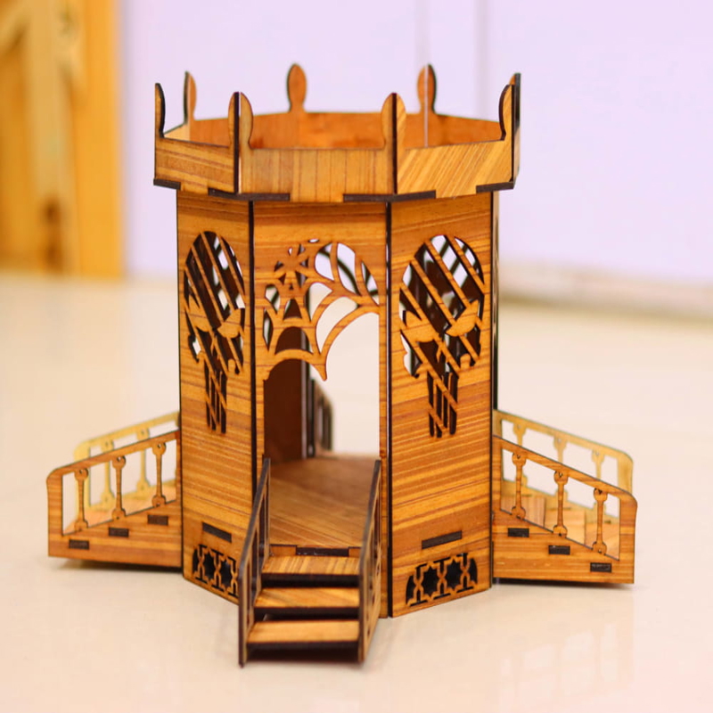 طرح مدل میز موسیقی چوبی مناسب برای استفاده در دستگاه های cnc چوب و cnc لیزر - laser cut wooden bandstand model cdr file