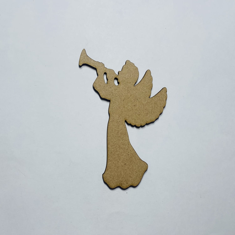 طرح فرشته با چوب شاخدار به صورت خام و مناسب برای استفاده در دستگاه های cnc چوب و cnc لیزر - laser cut angel with horn wood cutout shape blank cdr file