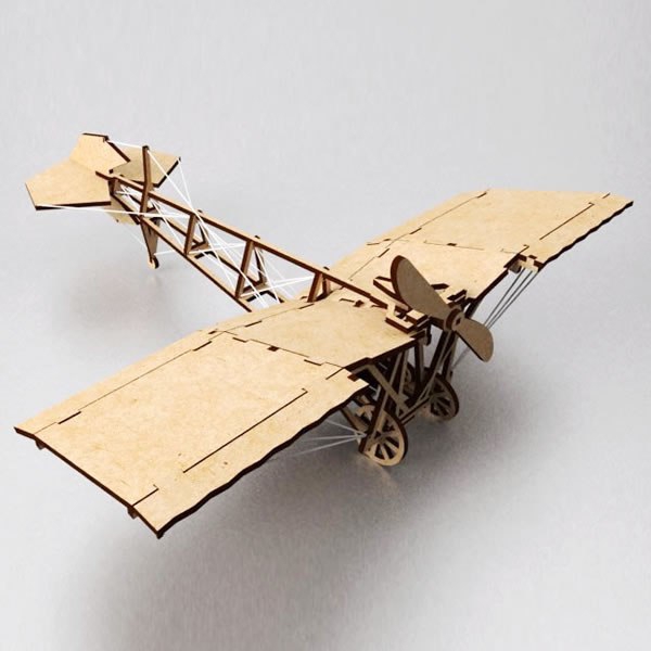 طرح هواپیمای چوبی اسباب بازی مناسب برای استفاده در دستگاه های cnc چوب و cnc لیزر - laser cut diy wooden airplane toy cdr file