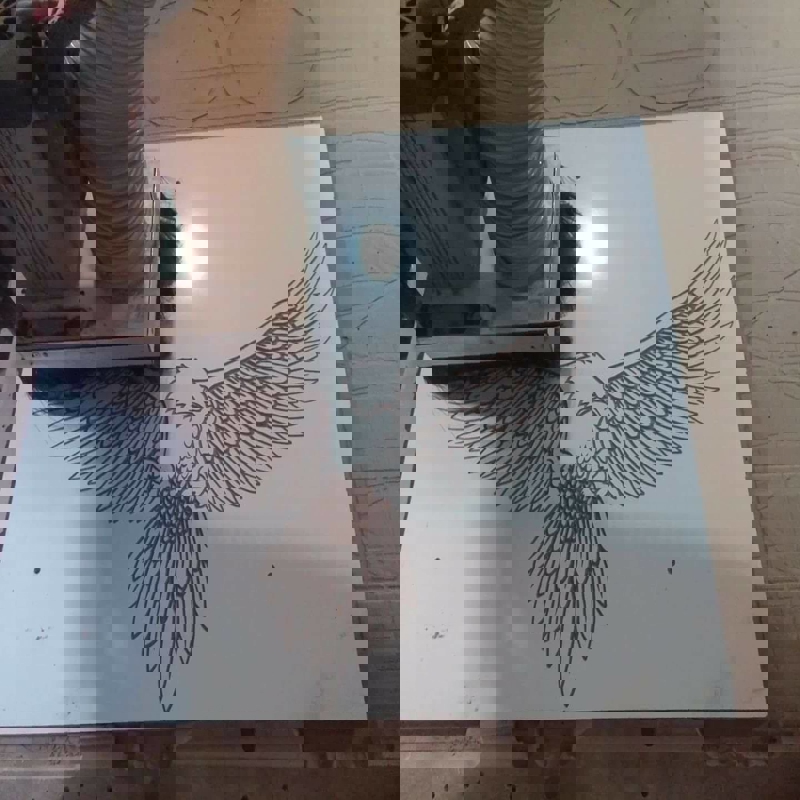 طرح دکور عقاب مناسب برای استفاده در دستگاه های cnc چوب و cnc لیزر - eagle decor dxf file