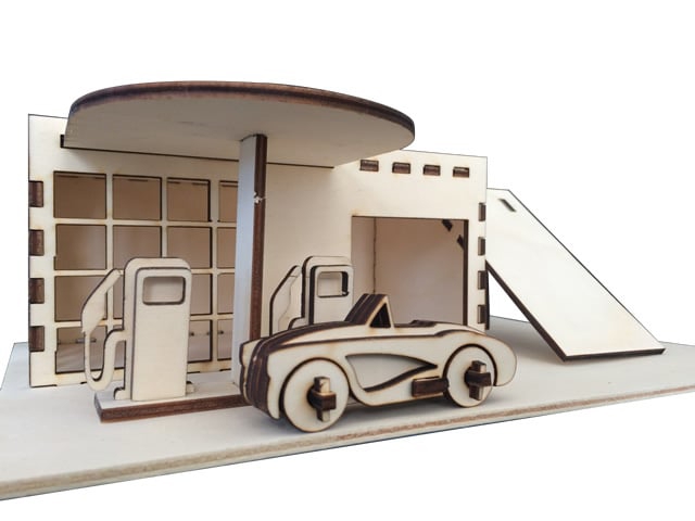 طرح گاراژ مناسب برای استفاده در دستگاه های cnc چوب و cnc لیزر - laser cut service garage cdr file