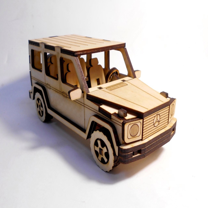 طرح مرسدس بنز جی کلاس مناسب برای استفاده در دستگاه های cnc چوب و cnc لیزر - laser cut mercedes benz g class cdr file