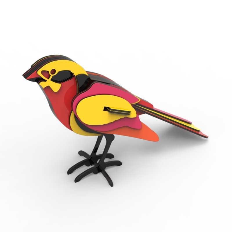 طرح سه بعدی پرنده مناسب برای استفاده در دستگاه های cnc چوب و cnc لیزر - laser cut bird 3d dxf file