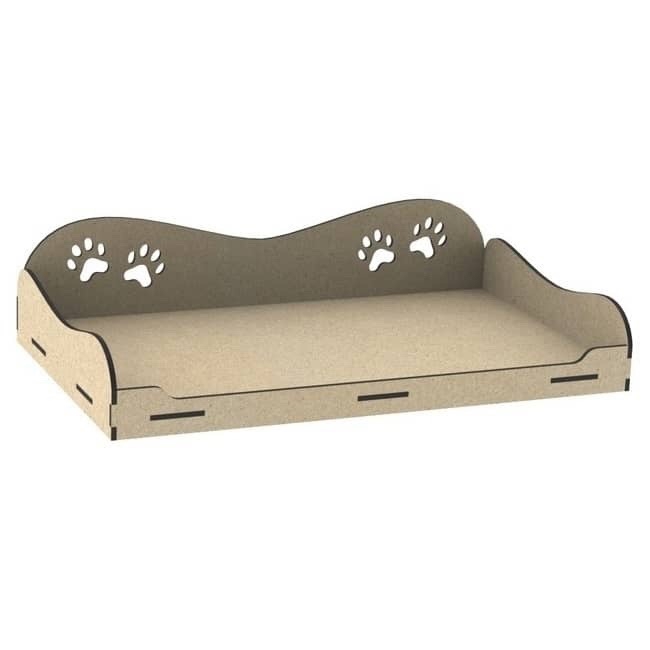 طرح پنجه حیوان خانگی مناسب برای استفاده در دستگاه های cnc چوب و cnc لیزر - laser cut paw pet bed cdr file