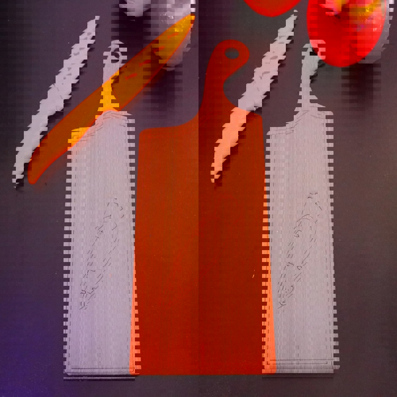 طرح تخته برش مربعی مناسب برای استفاده در دستگاه های cnc چوب و cnc لیزر - laser cut square cutting board dxf file