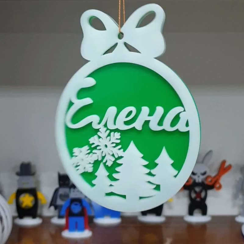 طرح دکور کریسمس با نام مناسب برای استفاده در دستگاه های cnc چوب و cnc لیزر - laser cut named christmas decor cdr file