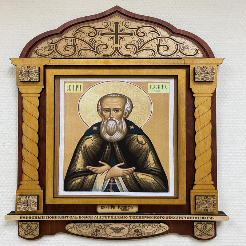 طرح قاب تزئینی سنت جوزف مناسب برای استفاده در دستگاه های cnc چوب و cnc لیزر - laser cut decorative frame saint joseph cdr file