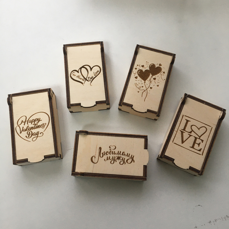 طرح سه بعدی جعبه هدیه ولنتاین مناسب برای استفاده در دستگاه های cnc چوب و cnc لیزر - laser cut valentines day gift boxes 3mm cdr file