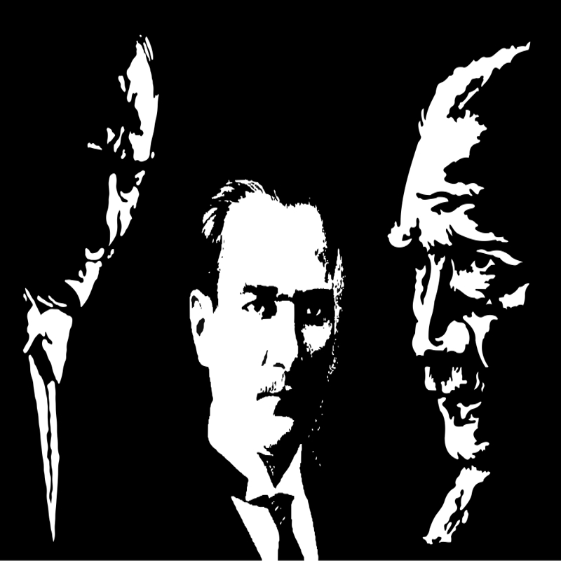 طرح سیلوئت‌های آتاتورک مناسب برای استفاده در دستگاه های cnc چوب و cnc لیزر - ataturk silhouettes cdr file