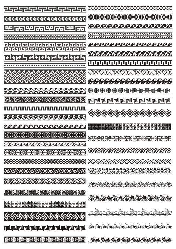 طرح حاشیه یونانی مناسب برای استفاده در دستگاه های cnc چوب و cnc لیزر - greek pattern border cdr file
