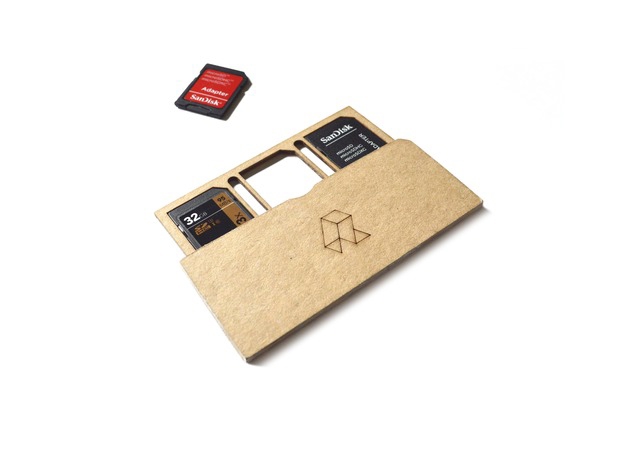 طرح جا کارتی SD مناسب برای استفاده در دستگاه های cnc چوب و cnc لیزر - laser cut sd card holder ai file