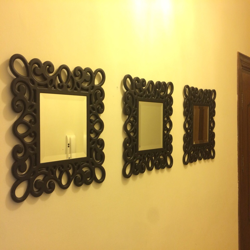 طرح قاب آینه شیک مناسب برای استفاده در دستگاه های cnc چوب و cnc لیزر - elegant mirror frame dxf file