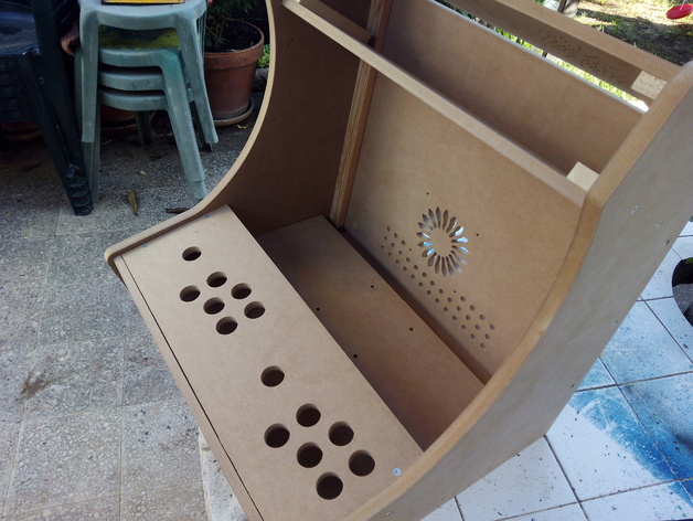 طرح بازی آرکید بارتوپ ۴۹۰ نسخه ۲ مناسب برای استفاده در دستگاه های cnc چوب و cnc لیزر - arcade bartop 490 v2 2 dxf file