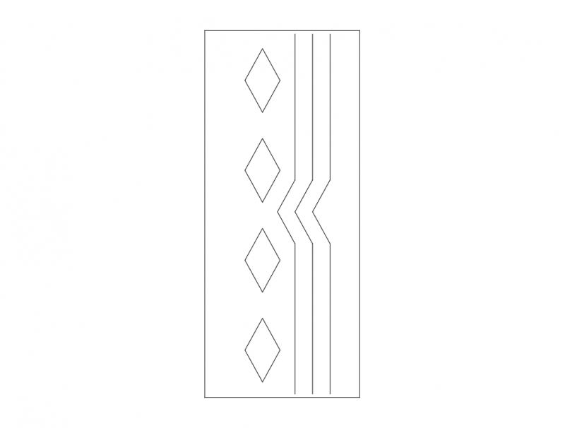 طرح درب mdf شماره 23 مناسب برای استفاده در دستگاه های cnc چوب و cnc لیزر - mdf door design 23 dxf file