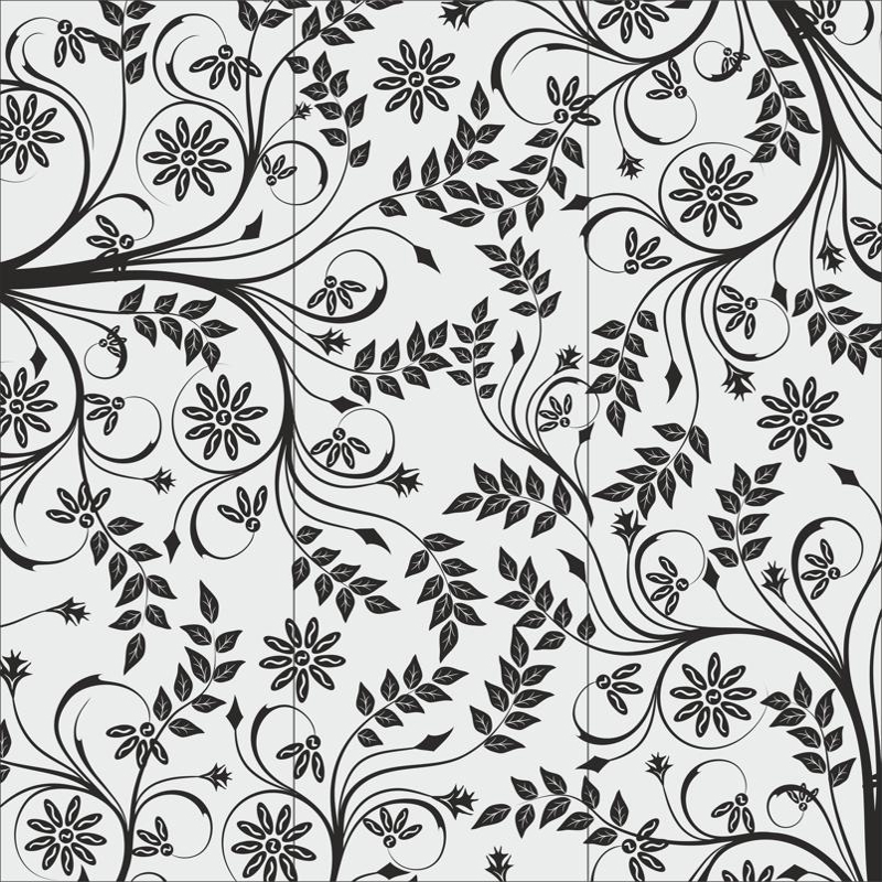 طرح سندبلاست گل روی شیشه مناسب برای استفاده در دستگاه های cnc چوب و cnc لیزر - flowers glass sandblasting design cdr file