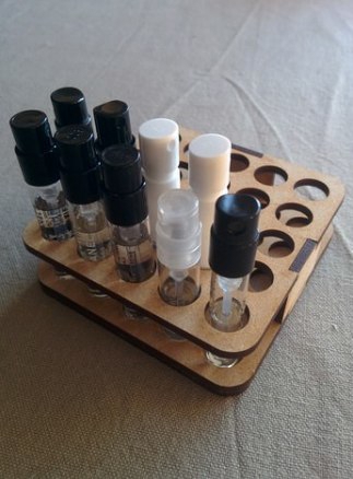 طرح جای عطر مناسب برای استفاده در دستگاه های cnc چوب و cnc لیزر - perfume sample holder dxf file