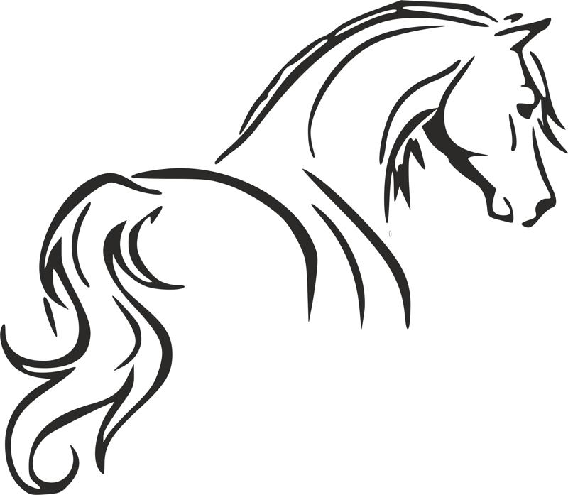 طرح تاتو اسب قبیله ای مناسب برای استفاده در دستگاه های cnc چوب و cnc لیزر - tribal tattoo horse outline stencil dxf file