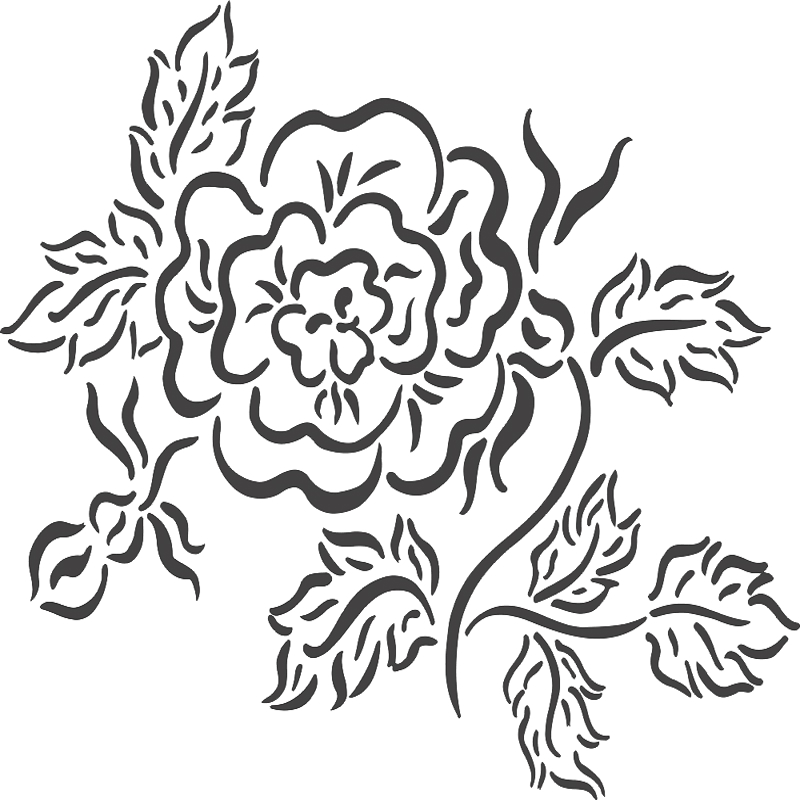 طرح گل آرایی زیبا مناسب برای استفاده در دستگاه های cnc چوب و cnc لیزر - beautiful floral arrangement dxf file