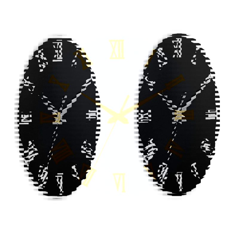 طرح ساعت دیواری شیک رومی با مناسب برای استفاده در دستگاه های cnc چوب و cnc لیزر - laser cut stylish roman digit wall clock