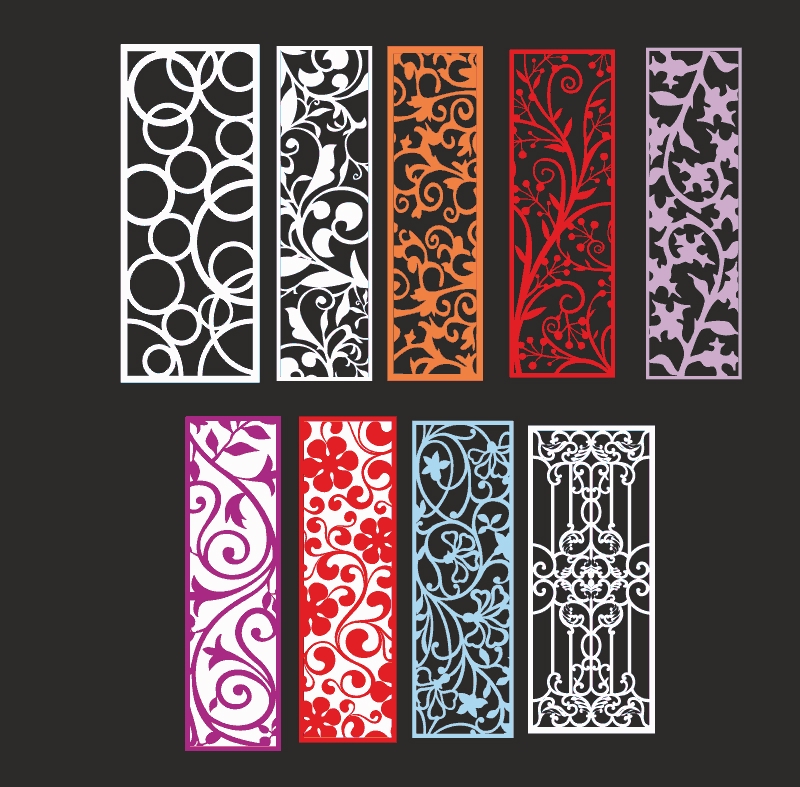 طرح مجموعه الگوهای زینتی مناسب برای استفاده در دستگاه های cnc چوب و cnc لیزر - ornamental pattern collection cdr file