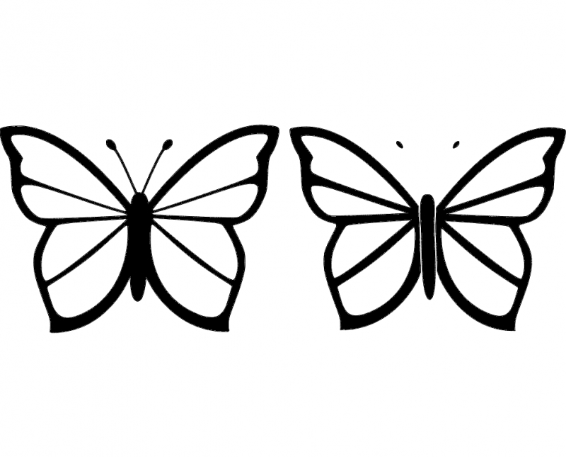 طرح پروانه شماره ۲۶ مناسب برای استفاده در دستگاه های cnc چوب و cnc لیزر - butterfly 26 dxf file