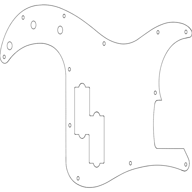 طرح بشقاب pbass مناسب برای استفاده در دستگاه های cnc چوب و cnc لیزر - pbass plate dxf file