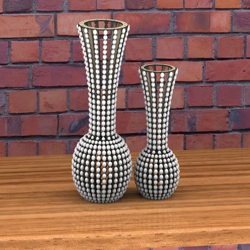 طرح گلدان مناسب برای استفاده در دستگاه های cnc چوب و cnc لیزر - laser cut vase cdr file