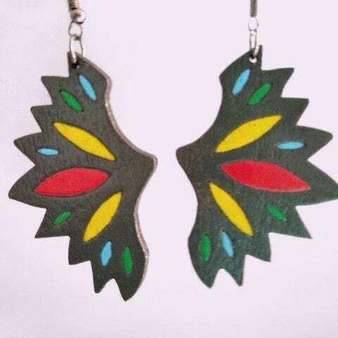 طرح گوشواره پروانه طرح جواهر مناسب برای استفاده در دستگاه های cnc چوب و cnc لیزر - laser cut butterfly earrings jewelry svg file