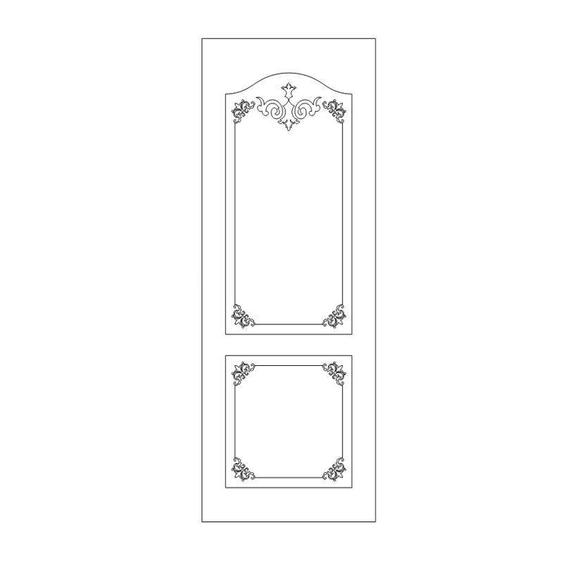 طرح درب چوبی مناسب برای استفاده در دستگاه های cnc چوب و cnc لیزر - wood door design dxf file