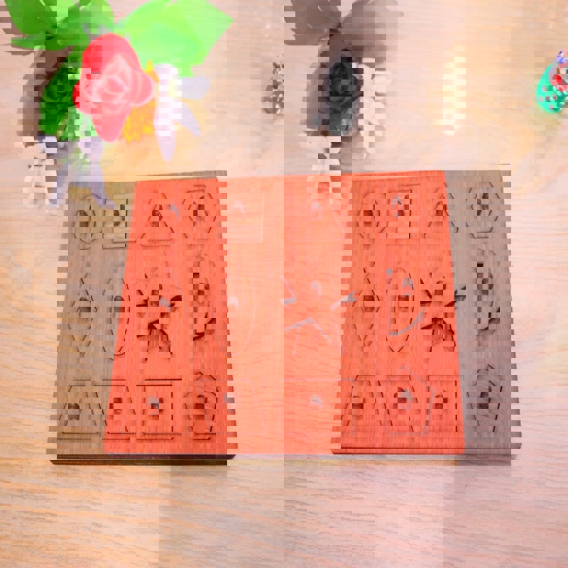 طرح اشکال پازل میخی اسباب بازی مونتسوری مناسب برای استفاده در دستگاه های cnc چوب و cnc لیزر - laser cut shapes peg puzzle montessori toy cdr file