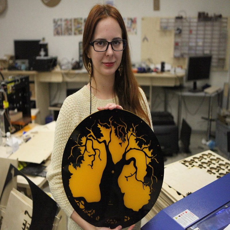 طرح ساعت دیواری طرح درخت اکریلیک مناسب برای استفاده در دستگاه های cnc چوب و cnc لیزر - laser cut acrylic tree wall clock cdr file