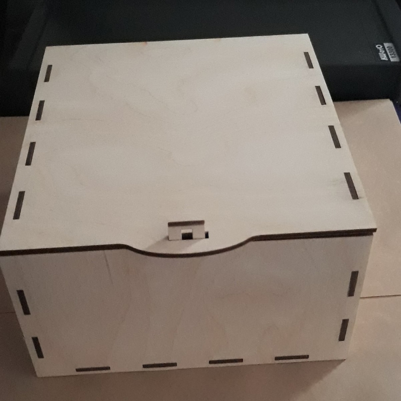 طرح جعبه چوبی ساده مناسب برای استفاده در دستگاه های cnc چوب و cnc لیزر - laser cut simple wooden box cdr file
