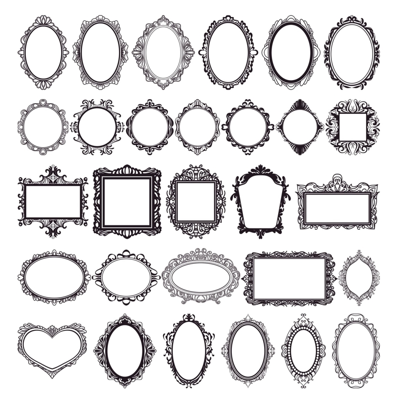 طرح قاب های لوکس مناسب برای استفاده در دستگاه های cnc چوب و cnc لیزر - luxury frames cdr file