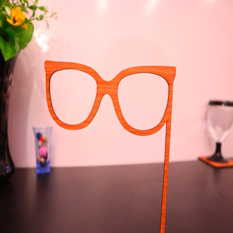 طرح عینک مجلسی طرح مهمانی مناسب برای استفاده در دستگاه های cnc چوب و cnc لیزر - laser cut party glasses party wear dxf file