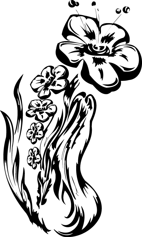 طرح فایل وکتور گرافیکی گل ها مناسب برای استفاده در دستگاه های cnc چوب و cnc لیزر - flowers vector graphic ai file