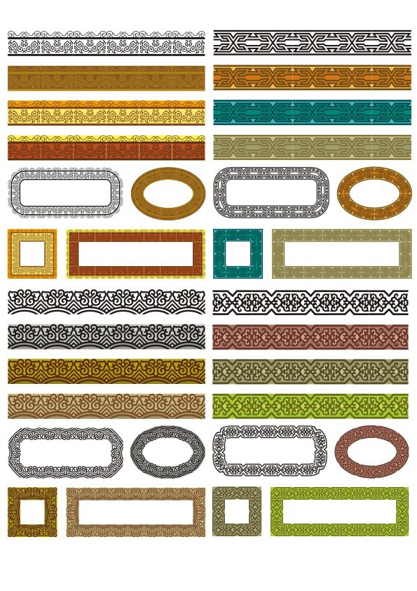 طرح فایل وکتور قاب و حاشیه تزیینی رایگان مناسب برای استفاده در دستگاه های cnc چوب و cnc لیزر - free ornaments frames and borders vectors cdr file
