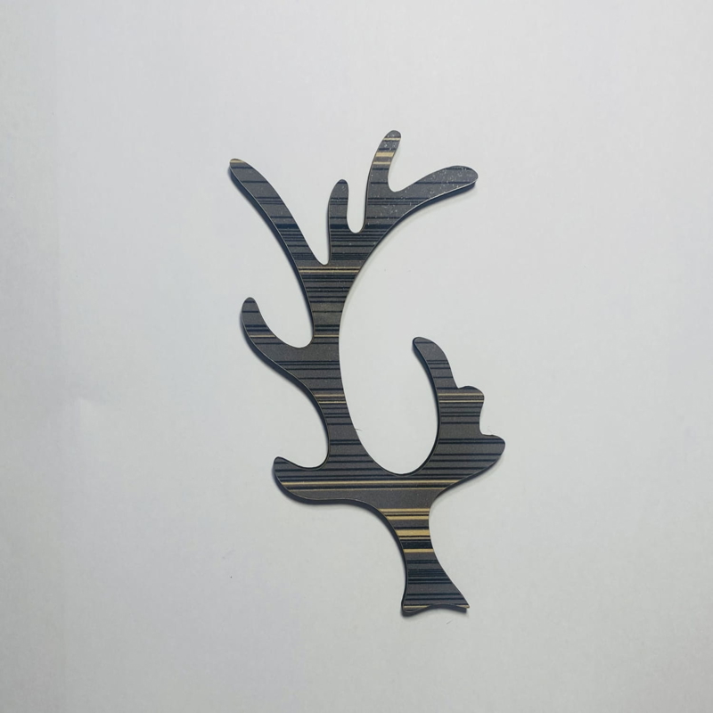 طرح برش چوب به شکل شاخ گوزن شمالی برای لیزر مناسب برای استفاده در دستگاه های cnc چوب و cnc لیزر - laser cut reindeer antler shape wood cutout cdr file