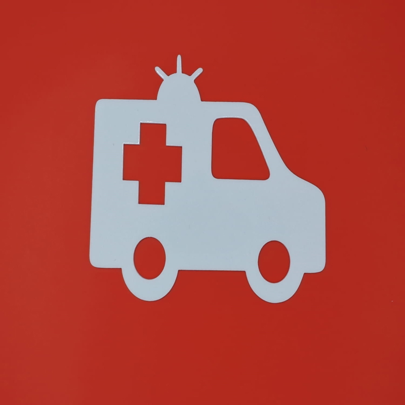 طرح آمبولانس چوبی خام و ناتمام مناسب برای استفاده در دستگاه های cnc چوب و cnc لیزر - laser cut unfinished blank wooden ambulance cutout cdr file