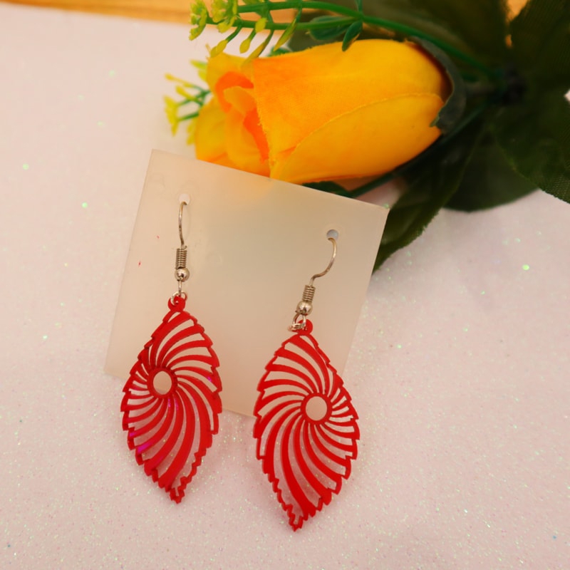 طرح گوشواره اکریلیک طرح جواهر مناسب برای استفاده در دستگاه های cnc چوب و cnc لیزر - laser cut earrings acrylic jewelry dxf file