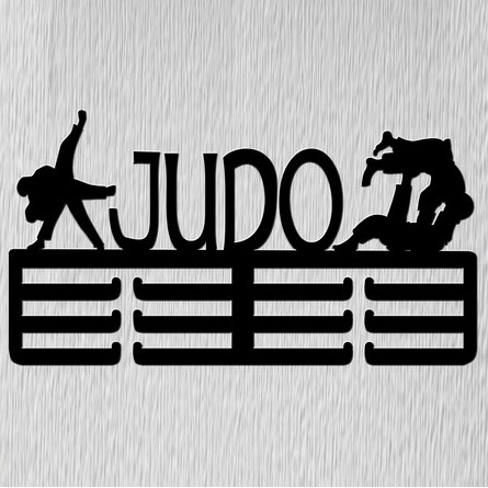 طرح آویز مدال جودو مناسب برای استفاده در دستگاه های cnc چوب و cnc لیزر - laser cut judo medal hanger cdr file