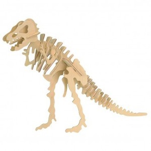 طرح پازل سه بعدی تی رکس مناسب برای استفاده در دستگاه های cnc چوب و cnc لیزر - t rex 3d puzzle dxf file
